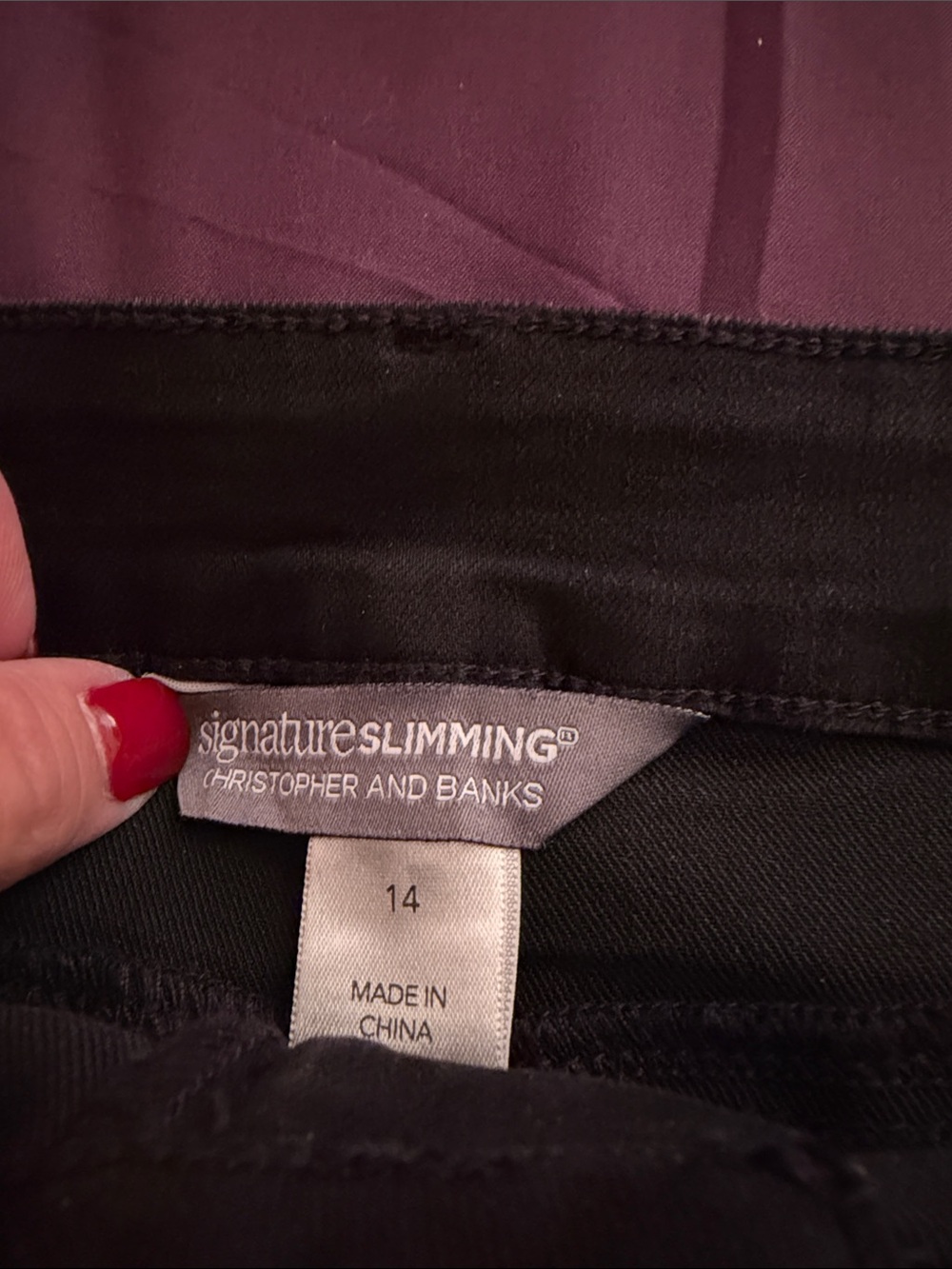 Christopher & Banks Black Slimming Skirt